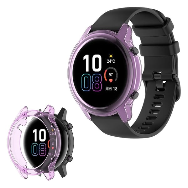Honor MagicWatch 2 46 mm slitesterkt etui - Gjennomsiktig Lilla