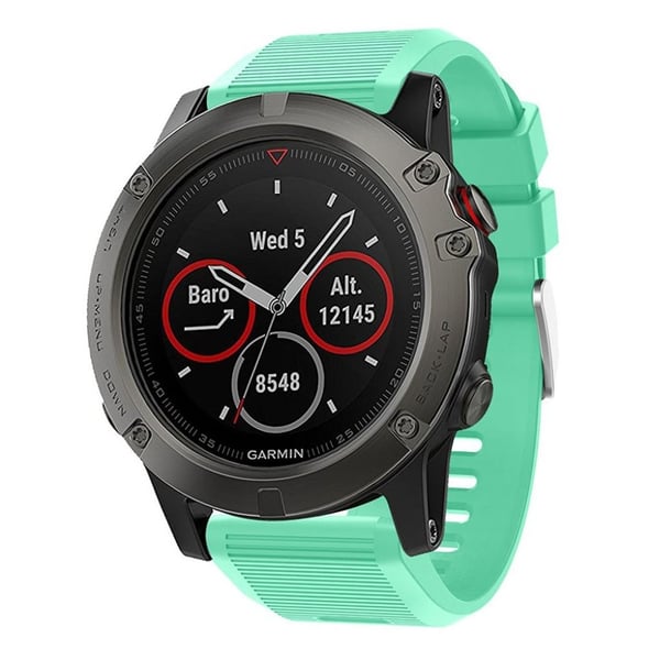 Garmin Fenix 5X Plus silikoneurrem - grøn Garmin Fenix 5X Plus silikoneurrem - grøn
