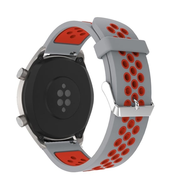 Huawei Watch Gt To-Farge Silikon Klokkereim - Oransje / Grå