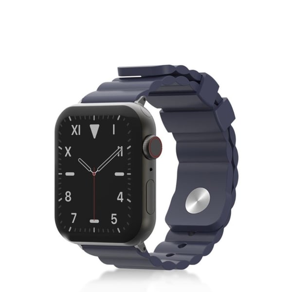 Apple Watch Series 5 / 4 44mm kult silikonarmbånd - Mørkeblå