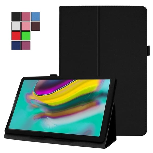 Samsung Galaxy Tab S5e litchi læretui - Svart