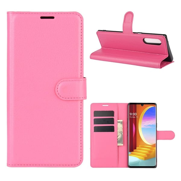 Classic LG Velvet Flip Etui - Rose
