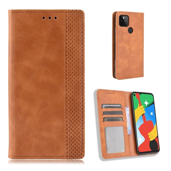 Bofink Vintage Google Pixel 4a 5g Læder Etui - Brun
