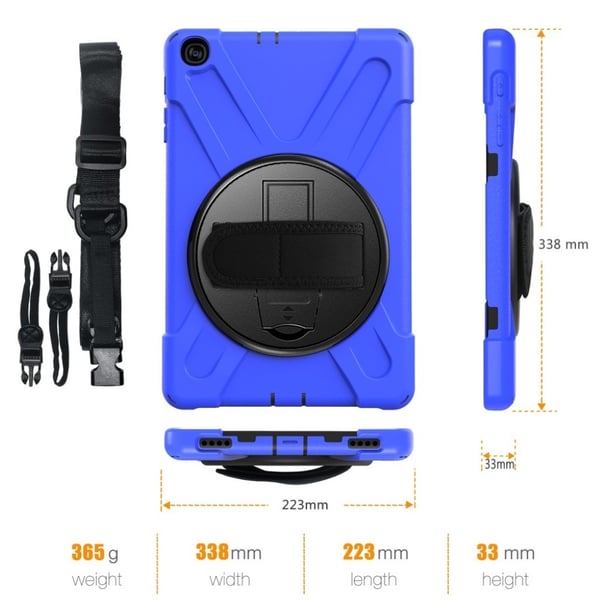 Samsung Galaxy Tab A 10.1 (2019) 360 graders silikon combo deksel  - Blå
