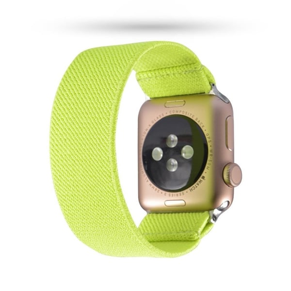 Apple Watch Series 5 40 mm ensfarget nylonarmbånd - Flourescerende Grønn
