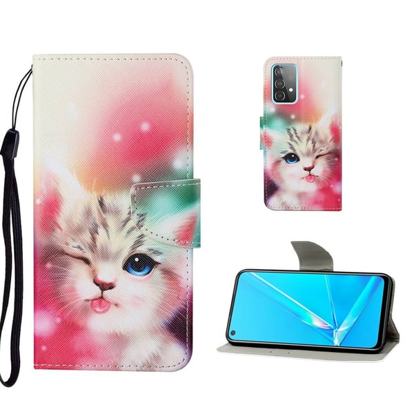 Wonderland Samsung Galaxy A52 5G flip kuoret - Söpö Kissa