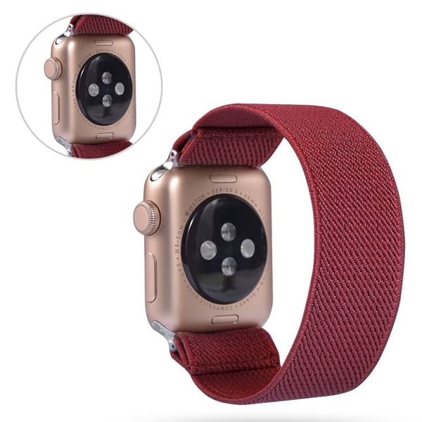 Apple Watch Series 6 / 5 44mm enkel nylonklokkebånd - Vinrød