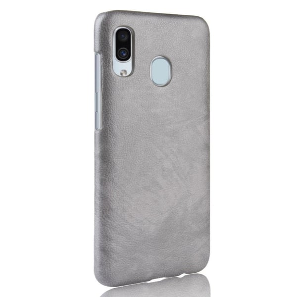 Samsung Galaxy A20e litchi coated fodral - Grå