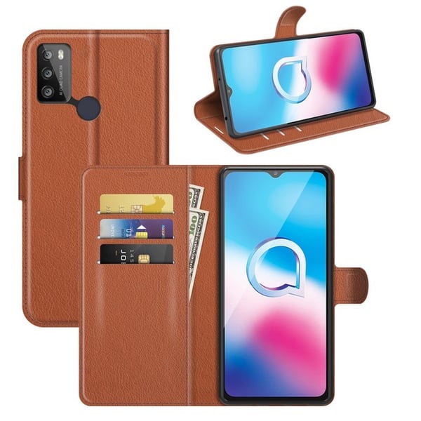 Classic Alcatel 3l (2021) / 1s (2021) Flippetui - Brun