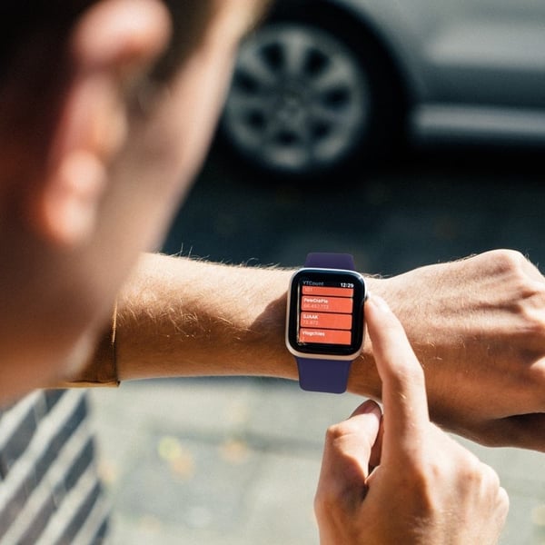 Apple Watch Series 5 / 4 40 mm silikon flex-klokkebånd - Blå Størrelse: S