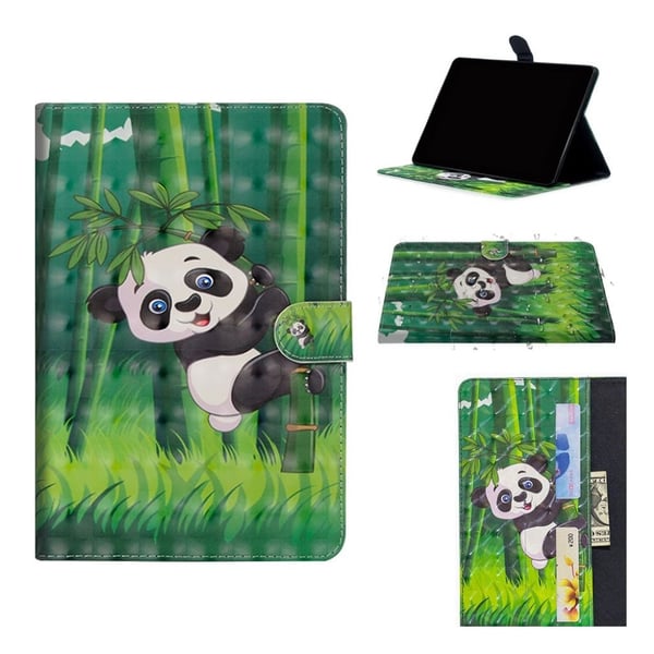 Samsung Galaxy Tab S5E lys flekk innredning læretui - Bamboo Panda Samsung Galaxy Tab S5E lys flekk innredning læretui - Bamboo Panda