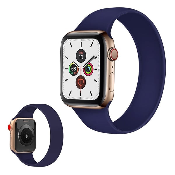 Tyylikäs silikoninen kellonauha Apple Watch Series 5 / 4 44mm - Sininen Koko: S