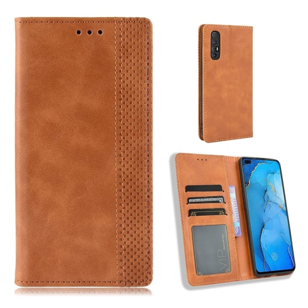Bofink Vintage Oppo Reno3 Pro Lær Etui - Brun