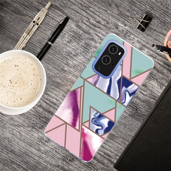 Marble design OnePlus 9 Pro cover - Trekant Blitz Mønster