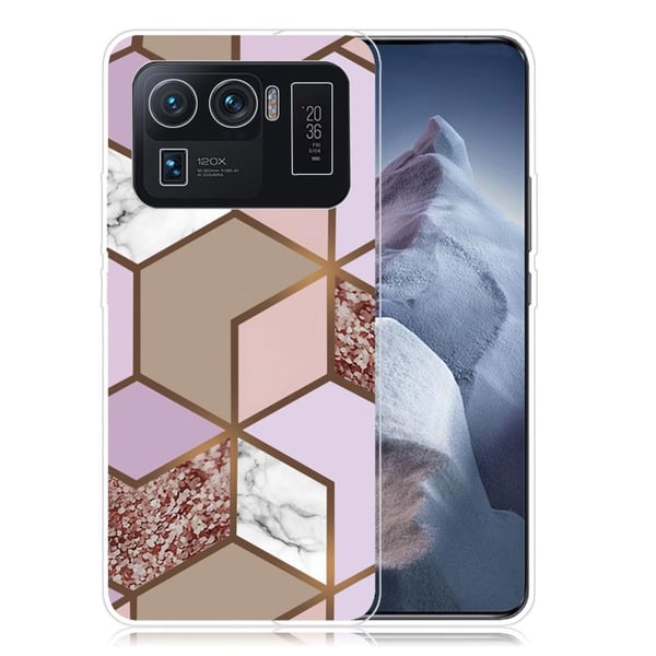Marble Xiaomi Mi 11 Ultra Etui - Golden Lush Tile