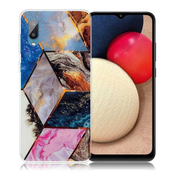 Marble Samsung Galaxy M02 / A02 Etui - Vibrant Klinkekule Diamant