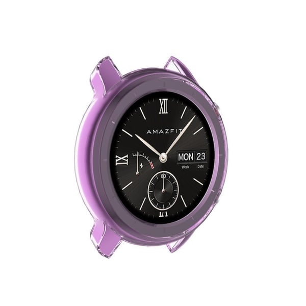 Amazfit GTR 42mm slitesterkt etui - Gjennomsiktig Lilla