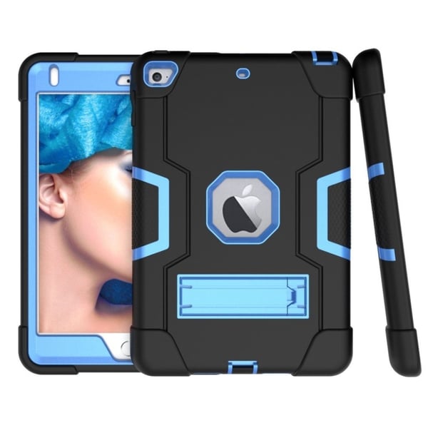 iPad Mini (2019) stødsikkert hybridcover - cyanblå / lyserød