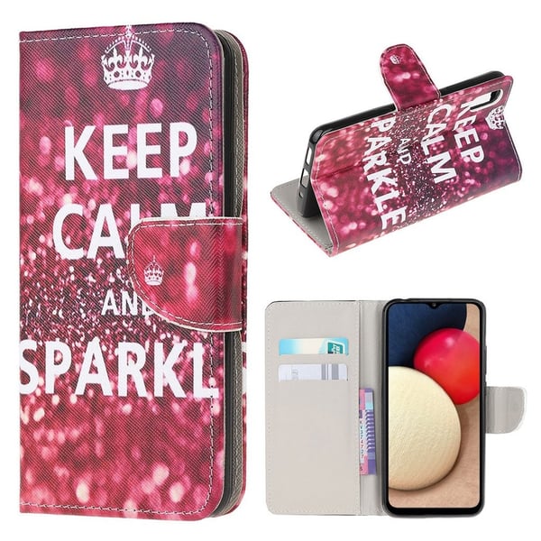 Wonderland Samsung Galaxy M02 / A02 Flippetui - Keep Calm og Sparkle