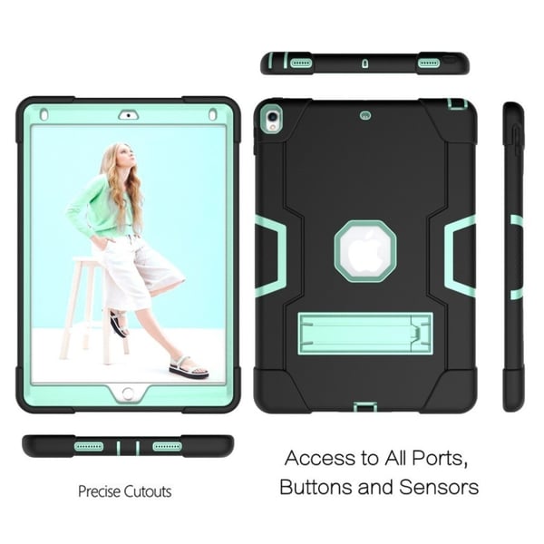 iPad Air (2019) stötsäkert hybridfodral - Svart / Cyan