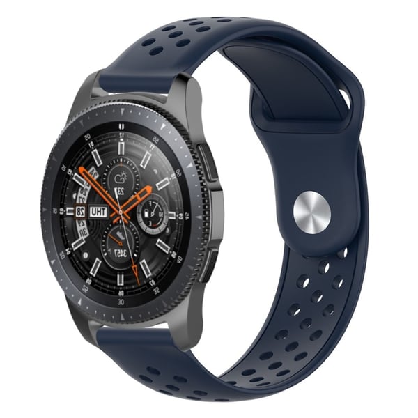 22mm Samsung Galaxy Watch (46mm) silikone Urrem - Sort Blue