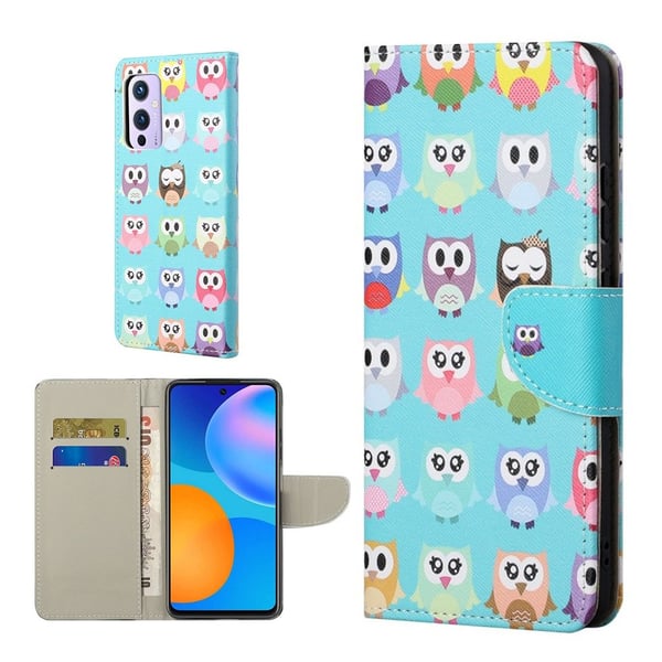 Wonderland OnePlus 9 Pro flip-etui - Søte Ugler