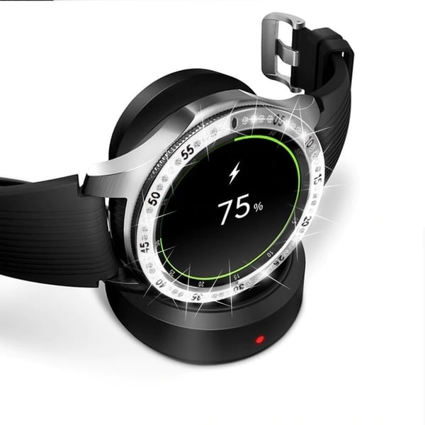 Samsung Galaxy Watch (42 mm) med ramme i rustfritt stål - Sølv