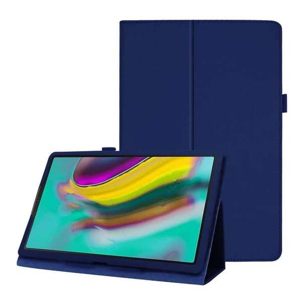 Samsung Galaxy Tab A 10.1 (2019) litchi læretui - Dark Blue