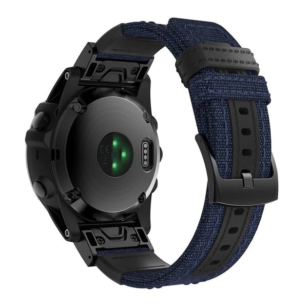 Garmin Fenix 5x / Fenix 5x Plus / Fenix 3 / Fenix 3 Hr Ekte Skinn Klokke Armbånd - Blå