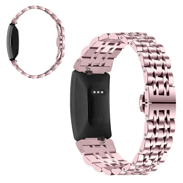 Fitbit Inspire / Inspire HR perlearmbånd i rustfritt stål - Rosa Rose