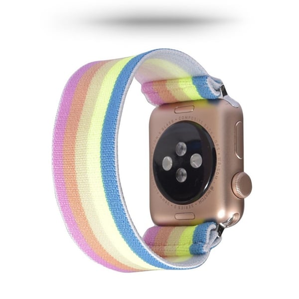 Apple Watch Series 5 / 4 40 mm nylonklokkebånd - Regnbue
