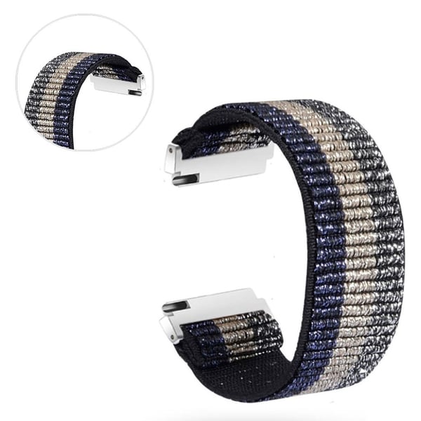Huawei Watch GT 2 42 mm nylonarmbånd i farger - Blå / Gull / Svart Huawei Watch GT 2 42 mm nylonarmbånd i farger - Blå / Gull / Svart