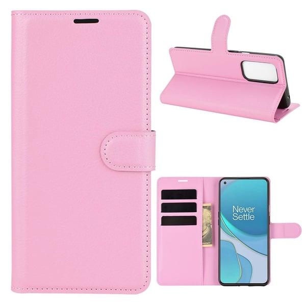 Classic OnePlus 9 Flip Etui - Lyserød