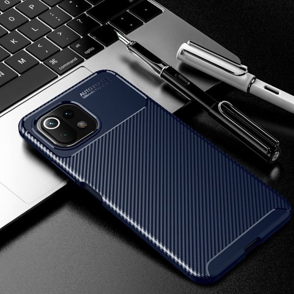 Carbon Shield Xiaomi Mi 11 Lite Etui - Blå