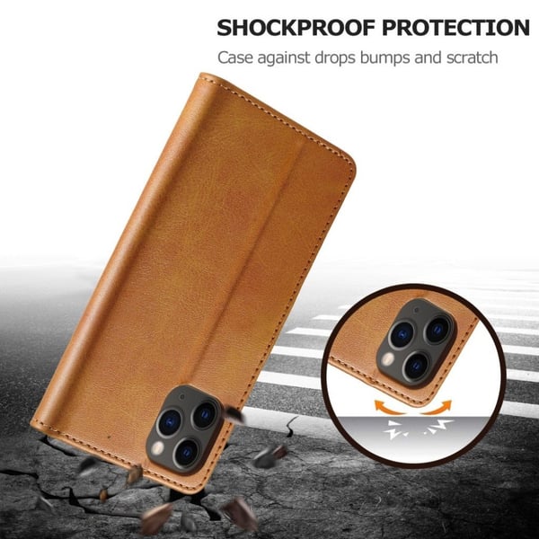 LC.IMEEKE iPhone 12 Pro / iPhone 12 flip case - Ruskea