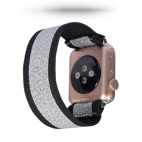 Apple Watch Series 5 / 4 40 mm nylonklokkebånd - Svart / Grå