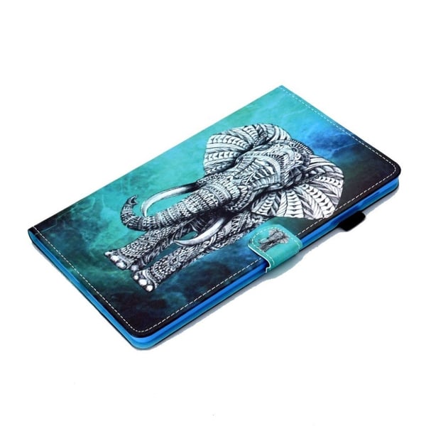 Samsung Galaxy Tab S5E mønster læretui - Elephant