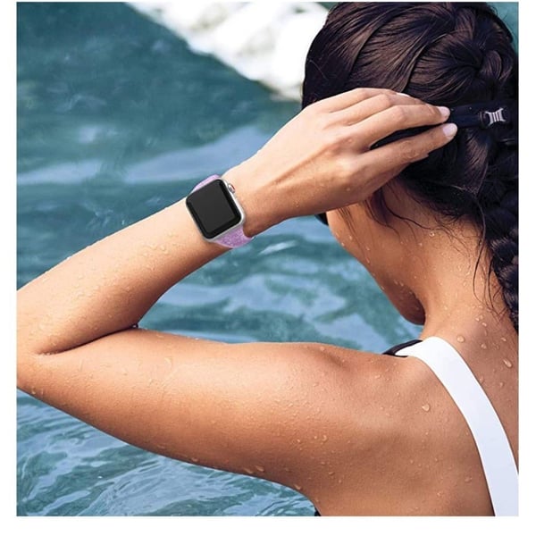 Apple Watch Series 5 / 4 44mm utsøkt silikonklokkebånd - Rosa