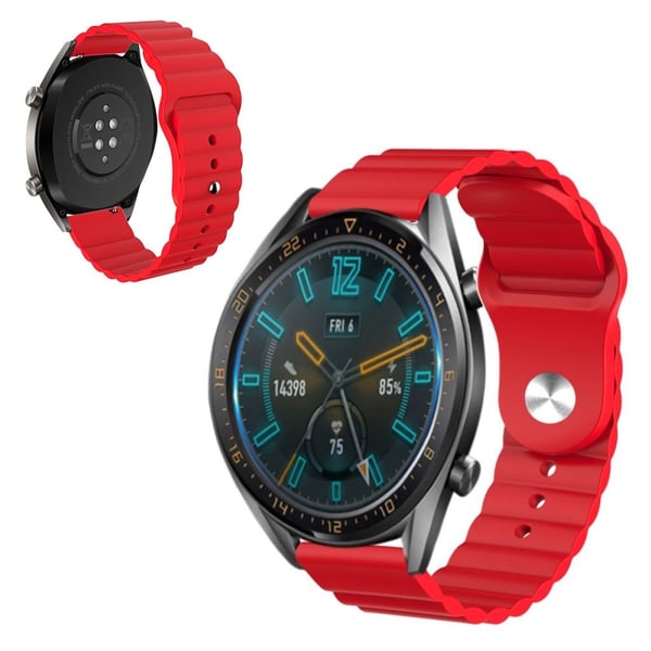 Silikonklokkebånd for Huawei og Amazfit - Rød