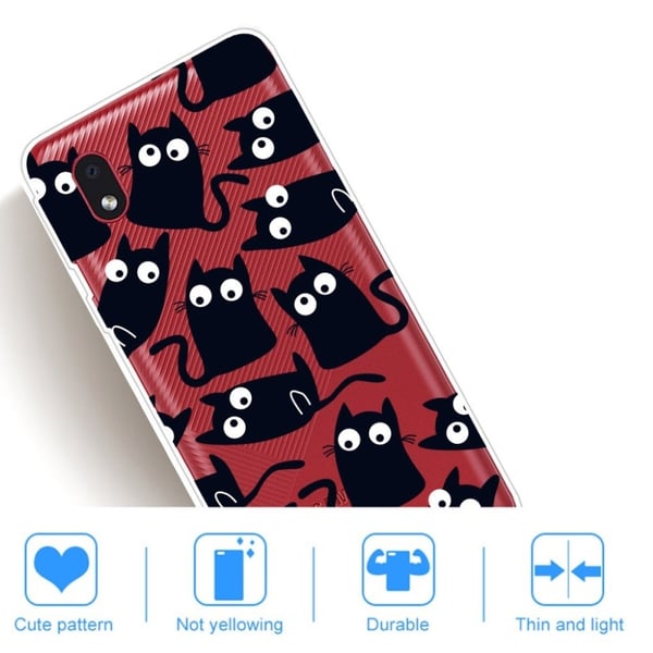 Deco Samsung Galaxy A01 Core Etui - Svarte Rats