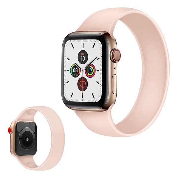 Elegant silikonklokkebånd for Apple Watch Series 5 / 4 44mm - Rosa Størrelse: S