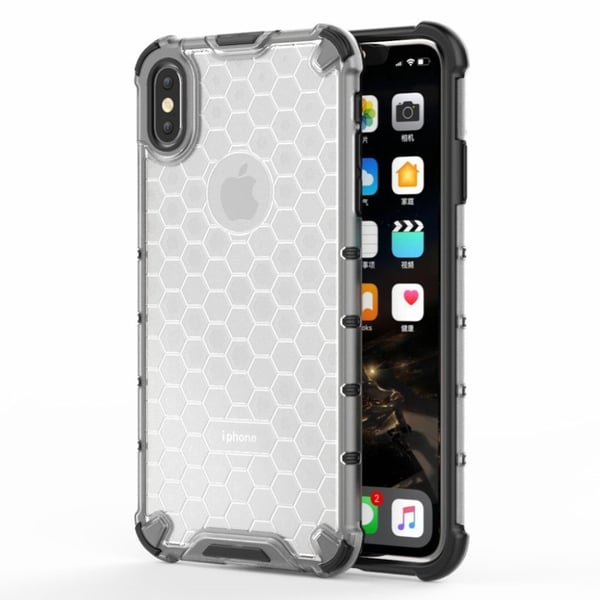 Bofink Honeycomb iPhone Xs Max kuoret - Harmaa