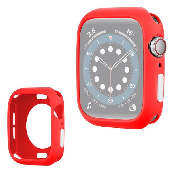 Apple Watch Serie 6 / 5 40 mm godterifarget silikonramme - Rød / Hvit