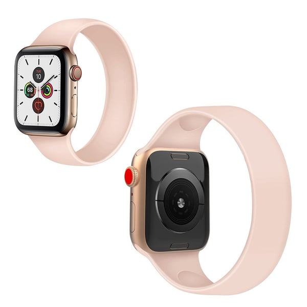 Elegant silikonklokkebånd for Apple Watch Series 5 / 4 44mm - Rosa Størrelse: L