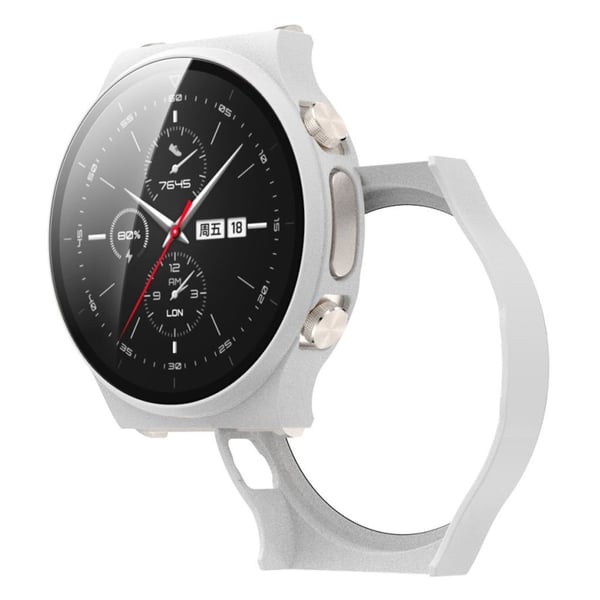 Huawei Watch GT 2 Pro materialtrekk med herdet glass - Hvit