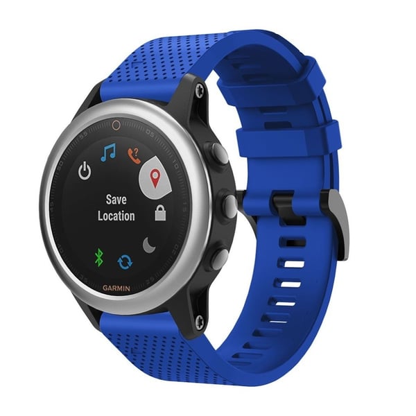Stilig silikonklokkearmbånd for Garmin Fenix 5S - Mørkeblå