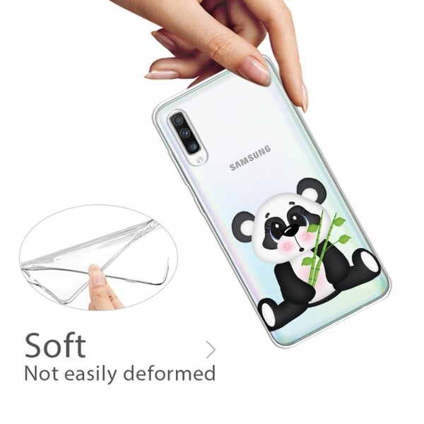 Deco Samsung Galaxy A70 kuoret - Panda Holding Bamboos