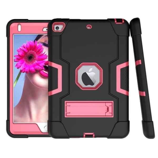 iPad Mini (2019) iskunkestävä hybridikotelo - Musta / Ruusu