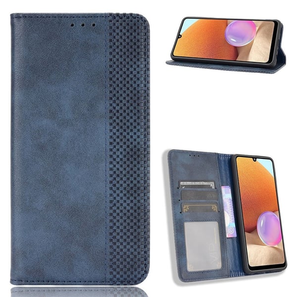 Bofink Vintage Samsung Galaxy A32 Lær Etui - Blå