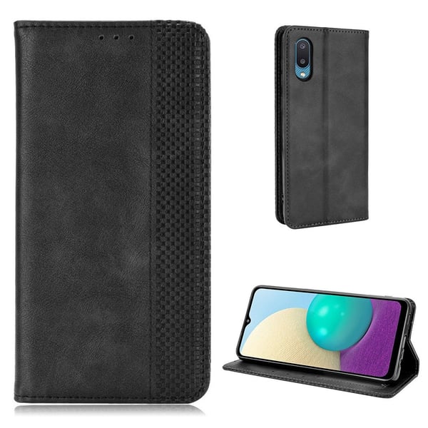 Bofink Vintage Samsung Galaxy M02 / A02 Lær Etui - Svart